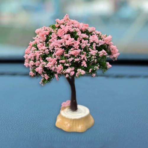 Cute Wishing Tree Car Dashboard Ornament, Funny Creative Automotive Dash Decorations for Women Present, Vehicle Interior Accessories for Home, Office, Micro Landscape House (Wishing Tree) - color: Wishing Tree
