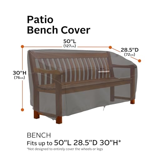 Classic Accessories Ravenna Water-Resistant 50 Inch Patio Loveseat Cover, Patio Furniture Covers - size: 50 Inch