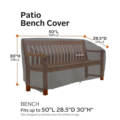 Classic Accessories Ravenna Water-Resistant 50 Inch Patio Loveseat Cover, Patio Furniture Covers - size: 50 Inch