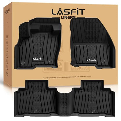 LASFIT Floor Mats for 2019-2023 Lincoln Nautilus & 2016-2018 Lincoln MKX, Custom Fit Full Coverage TPE Floor Liners, All Weather Front Rear Set, Black - size: 2016-2018|For MKX|2019-2023|For Nautilus|Floor Mat