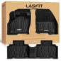 LASFIT Floor Mats for 2019-2023 Lincoln Nautilus & 2016-2018 Lincoln MKX, Custom Fit Full Coverage TPE Floor Liners, All Weather Front Rear Set, Black - size: 2016-2018|For MKX|2019-2023|For Nautilus|Floor Mat