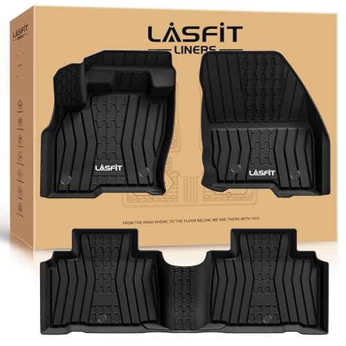 LASFIT Floor Mats for 2019-2023 Lincoln Nautilus & 2016-2018 Lincoln MKX, Custom Fit Full Coverage TPE Floor Liners, All Weather Front Rear Set, Black - size: 2016-2018|For MKX|2019-2023|For Nautilus|Floor Mat