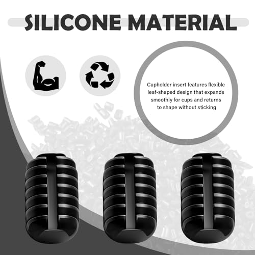 2026 Upgraded 6PCS Car Cup Holder Inserts,Non-Slip Silicone Cup Holder Inserts for Car with Flexible Leaves,Universal Cupholder Insert for Cars Interior Accessories