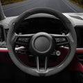 Suede Thin Car Steering Wheel Cover, 3 Piece, Fits 14-16 inch Round Steering Wheels, Black - color: Black, size: 3pcs: Fits Round Steering Wheels