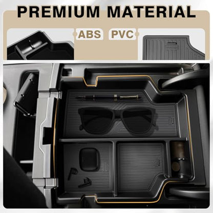 Center Console Organizer Fits for 2014-2019 Chevy Silverado/GMC Sierra 1500 Accessories Underseat Storage Insert Box Console Armrest Divider(Jump Seat ONLY) - 2PCS, Upper & Lower - size: 2014-2019 Silverado 1500 Upper & Lower (Jump Seat)