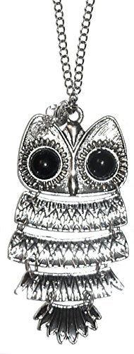 Rear View Mirror Car Charm Ornament, Sun Catcher, Hanging Pendent, Stainless Steel Chain. Comes in a Gift Bag (Owl) - size: Owl