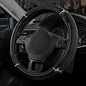 Road Comforts Leather Steering Wheel Cover - Made with PVC Leather - Anti-Slip, Universal Fit 14 1/2 inches to 15 inches - Black - color: Black