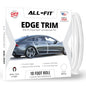 All-Fit Automotive Car Door Edge Protector – Universal DIY Edge Trim to Prevent Scratches & Dings – Flexible Adhesive Molding Trim for Cars, Trucks & SUVs (10 Ft - White) - color: White