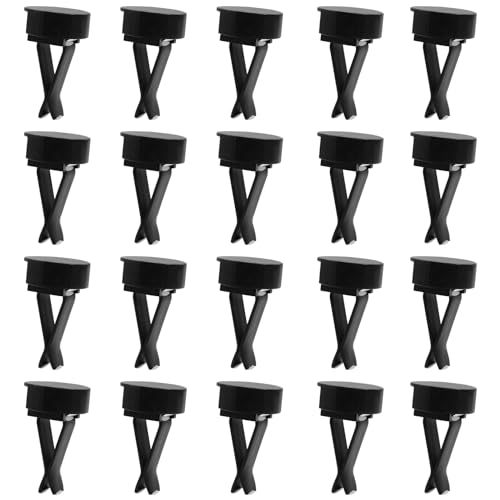 Bonsicoky 100 Pcs Square Head Car Vent Clips with Round Plastic Slot Head, Air Freshener Clips for Office Home Car Air Conditioner Outlet, Black - color: Black(with Round Slot Head), size: 100 Pcs