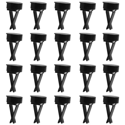 Bonsicoky 100 Pcs Square Head Car Vent Clips with Round Plastic Slot Head, Air Freshener Clips for Office Home Car Air Conditioner Outlet, Black - color: Black(with Round Slot Head), size: 100 Pcs