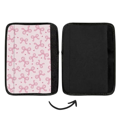 2 Pcs Seat Belt Cover for Kids, Pink Bow Car Seat Strap Pads for Children, Soft Car Seat Belt Cushion Pads for Girls Women Babies Adults - color: Pink Bow