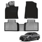 IKABEVEM Upgrade Floor Mats Fit for Toyota Camry (Include Hybrid) 2025+ 1st & 2nd Carbon Fiber Pattern Floor Liners & Black Fabric Front Carpets, 5-PC All Weather Anti-Slip Waterproof Mats - style: (1)Toyota Camry 2025 Floor Mats & 2 Carpets