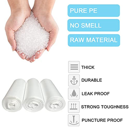 1.2 Gallon Small Trash Bags, 4.5 Liter Trash Can Liners Garbage Bags Wastebaskets Liners for Bathroom, 150 Counts Clear Bags - size: 150 Count (Pack of 1)