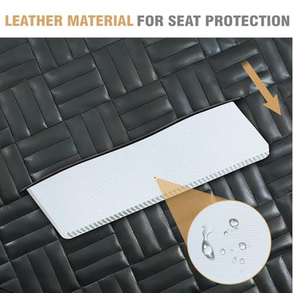 RYVON Dog Car Seat Cover for Back seat Waterproof Dog Hammock with Mesh Window Dog Car Seat Cover Hard Bottom Holds 440lbs Folds to accommodate Passenger