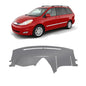 KUST Gray Dash Cover Compatible with Toyota Sienna 2004-2010 Dashboard Cover Accessories for Sienna Non-Slip Polyester Dashboard Mat Custom Fit Center Console Sunshield Protector No Glare - size: Sienna 04-10(Gray)