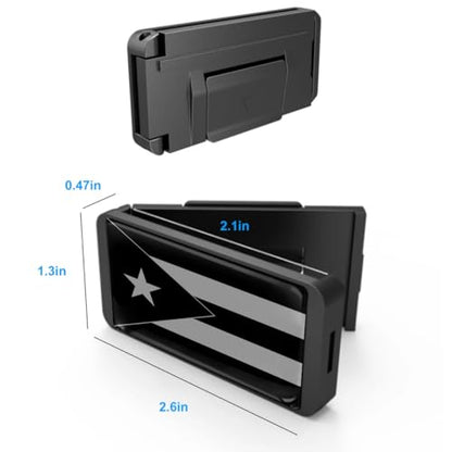 2PCS Puerto Rico Flag Car Seatbelt Adjuster car Universal Car Seat Belt Pads Cover for More Comfortable Driving, Seat Belt Shoulder Strap - color: Black Puerto Rico Flag