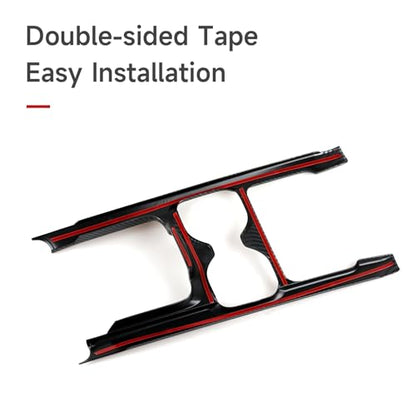 for Honda CR-V 2020 2021 2022 Accessories CRV Cup Frame Decals ABS Carbon Fiber Stickers, B - color: 2020-2022 Cup Holder Frame