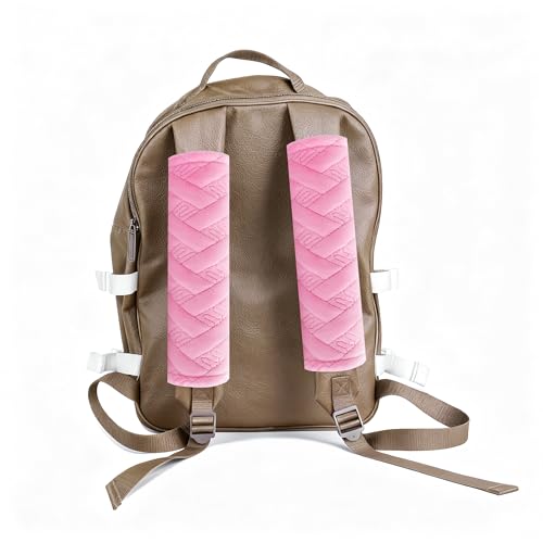 2-Pack Soft Seat Belt Covers Universal Car Shoulder Pad Cushions with Braid Pattern for Comfortable Driving & Bag Strap Protection Pink - color: Pink