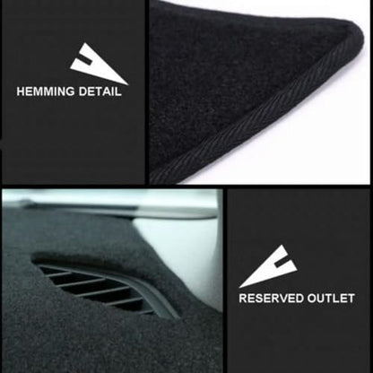 Car Dashboard Cover Anti-Scratch Dash Cover Interior Dash Covers - for Jeep Patriot Compass 2011 2012 2013-2017, Black(Black Edge)