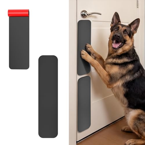 Silicone Door Kick Plate,Dog Door Protector from Scratching,Door Scratch Protector for Pets,Soft Cuttable Pet-Friendly Door Guard for Bottom of Door, Interior & Exterior Door Use (Black, 4x14 inch) - color: Black, size: 4x14 inch