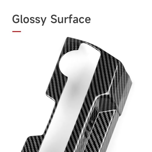 Air Condiitioning Center Console Panel Decals for 2016-2021 Honda Civic 10th Gen Accessories ABS Carbon Fiber Stickers, NOT for The CAR with Warmer Buttons - color: Air Condiitioning Panel