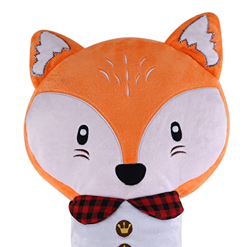 Car Travel Pillow for Kids Car Seat Pillow Cute Cartoon Travel Pillow Cushion Breathable Head and Body Support Pillow for Sleeping Travel Neck Rest Car Seat Pillow Long Journey&Road Trip - color: Fox