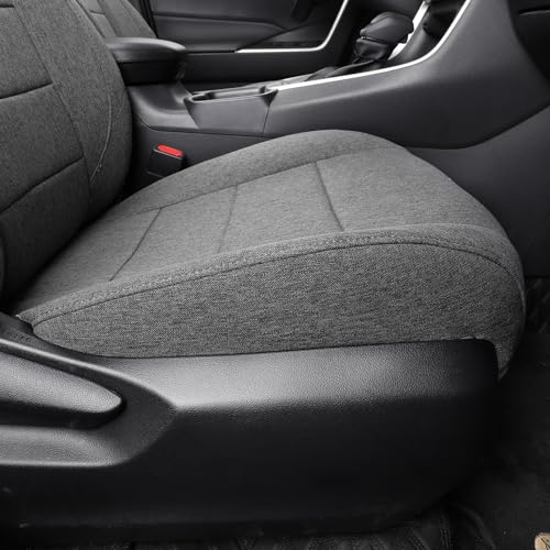 Rav4 Hybrid Seat Covers Custom Fit for 2019-2024 2025 Toyota Rav4 Hybrid (Not for XSE/SE/Plug-in Hybrid),Full Coverage,Airbag Compatible,Polyester Car Seat Protector(Full Set,Gray) - color: Gray, size: 2019-2025 RAV4 Hybrid (Not for XSE/SE/Plug-in)