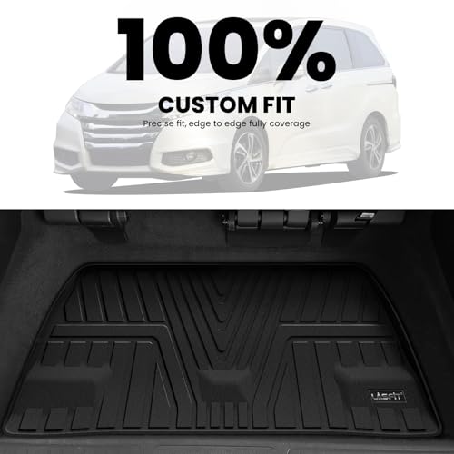 LASFIT Trunk Mat for Honda Odyssey 2018-2026, Custom Fit Cargo Mat, Waterproof All Weather, Kid & Pet Friendly, Easy Clean for Family Use - style: 7）For Honda Odyssey| 2018-2026 | Trunk Mat
