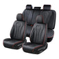 Coverado Automotive Seat Covers 5 Seats, Leather Seat Covers Fullset, Black Car Seat Covers, Luxury Car Seat Covers, Seat Cushion, Driver Seat Covers, Car Seat Protector Universal Fit Most Cars - color: Black&Red line, size: FullSet