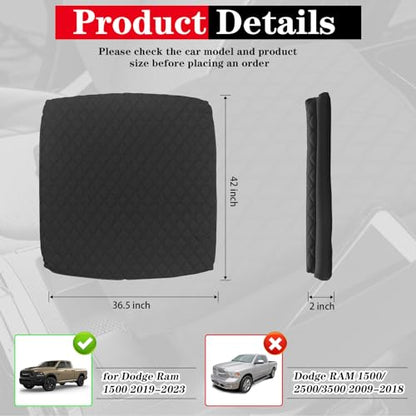 Sze Center Console Cover for Dodge Ram 1500/2500/3500 2019-2024 2025 2026 Car Armrest Cover, PU Leather Arm Rest Pad, Console Box Cover, Center Console Cushion, Middle Console Pad Waterproof - color: Dodge Ram 1500 2019-2025 2026