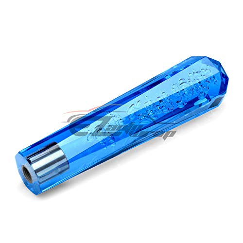EZAUTO WRAP Shift Knob Stick Crystal Transparent Bubble Blue Throw Gear Shifter 20cm - color: Blue, size: 20cm
