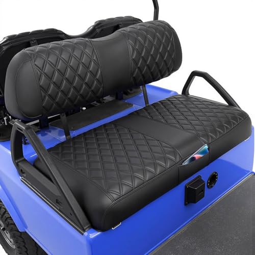 Club Car DS Seat Covers, Golf Cart Seat Covers for Club Car DS OEM Ordinary Seat-Thick Premium Marine Leather Custom Diamond Comfortable/Anti-Scratch/Anti-Fading/Easy to Install - style: Fit Club Car DS 2000 UP Front Seat