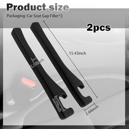 2PCS Car Seat Gap Filler,Tender Car Seat Side Gap Filler for Filling Gaps & Keeping Keys/Small Items from Falling Out,Resilient Vehicle Accessories Cars Gaps Fillers for Vehicle