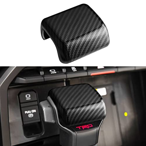 INTGET Gear Shift Knob Cover for 2022 2023 2024 2025 2026 Toyota Tundra Accessories Carbon Fiber Car Center Console Gear Shift Knob Trim Protector Gear Shifter Cover for Toyota Sequoia Accessories - color: Gear Shift Knob Cover