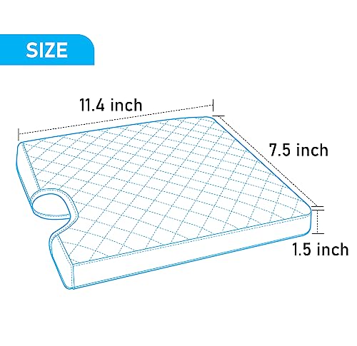 Sinvanho Center Console Armrest Cover for 2015-2025 Ford F150 F250 F350 F450 F550 with 40/20/40 Jump Seat, PU Leather Middle Console Cover Seat Box Lid Protective Cover Cushion Pad, Truck Accessories - color: Grey Edge