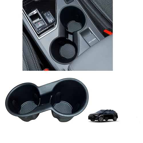 Cup Holder for Crosstrek 2024 2025 2026 Accessories Center Console Front Cup Holder Inserts TPE Durable Drink Holder Organizer for Crosstrek Black - size: for Crosstrek 2024-2026