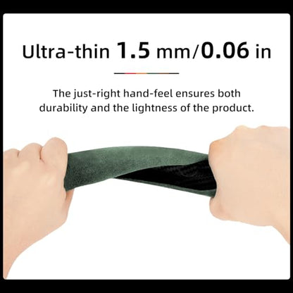 Suede Thin Car Steering Wheel Cover, 2 Piece, Suitable for Round and D Shaped Steering Wheels, Green - color: Green, size: 2pcs: Fits Round/D-Shaped Steering Wheels