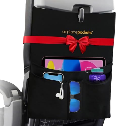 Airplane Accessories - Plane Travel Essentials - Travel Organizer - Seat Storage Organizer - Air Travel Essentials - Seatback Organizer - International Travel Accessories Must Haves