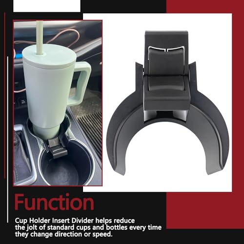 Cup Holder Insert Divider Compatible with 2014 2015 2016 2017 2018 2019 Toyota Highlander Year Cup Holder (Style C-Fit Toyota) - style: Style C-Fit Toyota