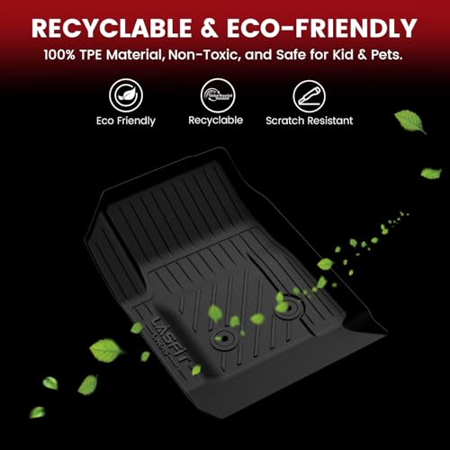 LASFIT Floor Mats & Cargo Liner with Backrest Mat for Chevrolet Chevy Equinox/GMC Terrain 2018-2024 (Not for Equinox EV 2024-2025), All Weather TPE Custom Fit Floor Mats Car Mats Full Set, Black - size: 28)For Chevy Equinox/GMC Terrain 2018-2024