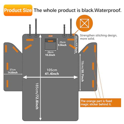 Cargo Liner for Dogs, Nonslip Waterproof Pet Boot Liner with Bumper Flap Protector, Durable Washable Cargo Cover Mat Travel, Universal for Medium Small Car SUV
