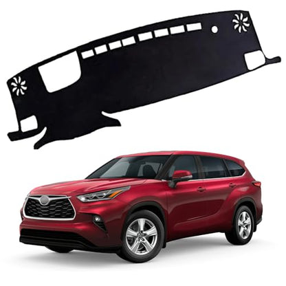 XITER Polyester Dashboard Cover Mat Carpet Dash Nonslip Sun Shade Mat Compatible For Toyota Highlander 2020 2021 2022 2023 2024 2025 2026(With HUD) - size: 2020-2025 Highlander (With HUD)