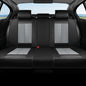 Coverado Rear Bench Car Seat Covers, Car Rear Seat Covers, Nappa Leather Back Seat Cover, Automotive Seat Covers Seat Cushion Cover Universal Fit for Most Cars Sedan SUV Pickup Truck, Black&Gray - color: Black&Gray
