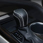 XITER for Genuine Leather Gear Shift Knob Cover Car Protect Accessories Case for Toyota Camry 2018-2026 (Carbon Fiber) - color: Carbon fiber White Stitches