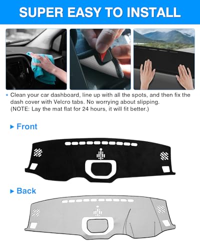 Autorder Dashboard Cover Mat for 2014-2021 Toyota Tundra Accessories Dash Cover Flannel Dash Mat Sunshade Glare UV Rays Protector - size: 2014-2021 Toyota Tundra