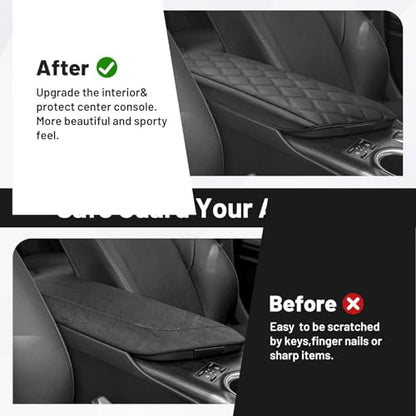 Autorder Center Console Cover for 2018-2024 Toyota Camry Accessories Leather Armrest Cushion Cover Anti-Scratch Middle Console Pad for Cat Dog Pet - size: 2018-2024 Toyota Camry