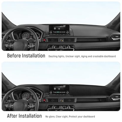 Dash Cover for Honda Pilot 2026 2025 2024 2023 (Without HUD) Accessories Flannel Dashboard Cover Dash Mat Center Console Cover Sunshield Protector Pad - size: for Honda 2023-2026 Pilot