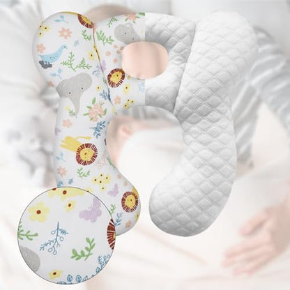 Baby Travel Pillow, Upgrade U-Shape Infant Pillow for Car Seat Pushchair and Stroller, Soft Comfortable Rest Cushion for Kids Newborn and Toddler -Lion White