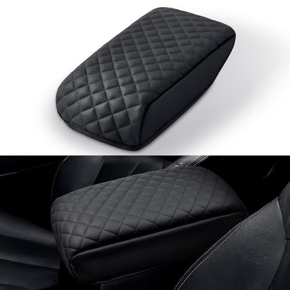 Center Console Armrest Cover Compatible with Toyota 4Runner 2010-2024 Accessories, Premium Leather Arm Rest Cover Pad, Car Middle Console Cover (Black) - size: 2010-2024 Toyota 4Runner
