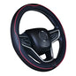 Mayco Bell Large Size Steering Wheel Cover Anti-Slip,Safety,Soft,Breathable,Durable,Full Surround,Comfortable Grip Microfiber Leather (15.5-16 inch, Black Red) - color: Black Red, size: 15.25''-16''
